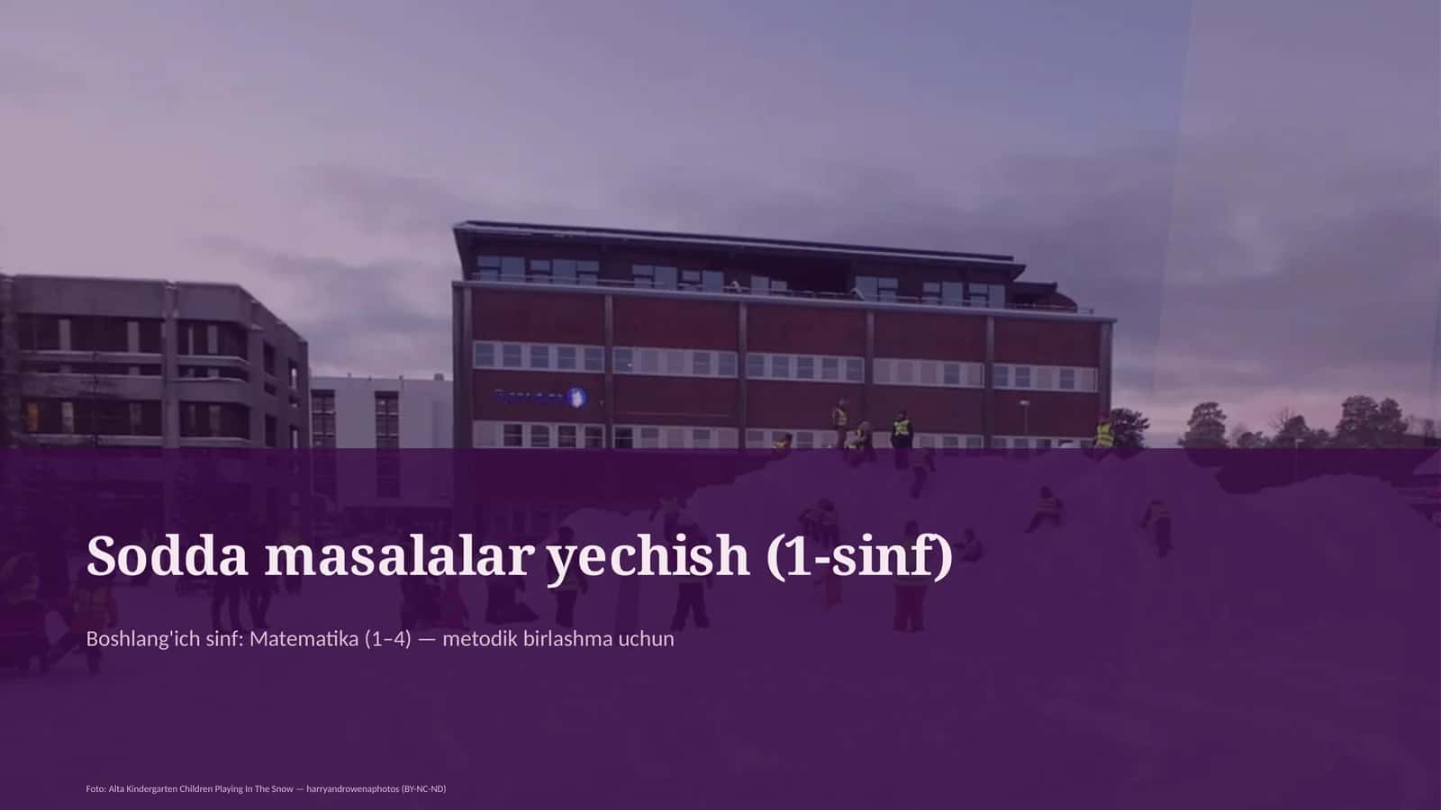 Sodda masalalar yechish (1-sinf) 1