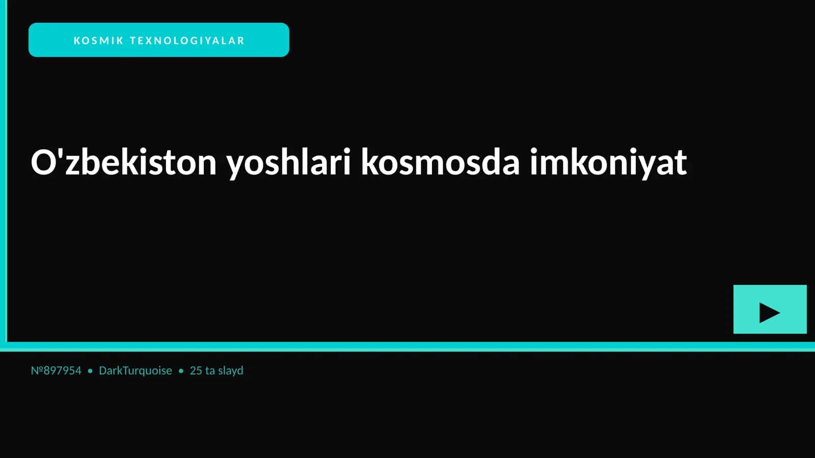 KOSMIK TEXNOLOGIYALAR 1