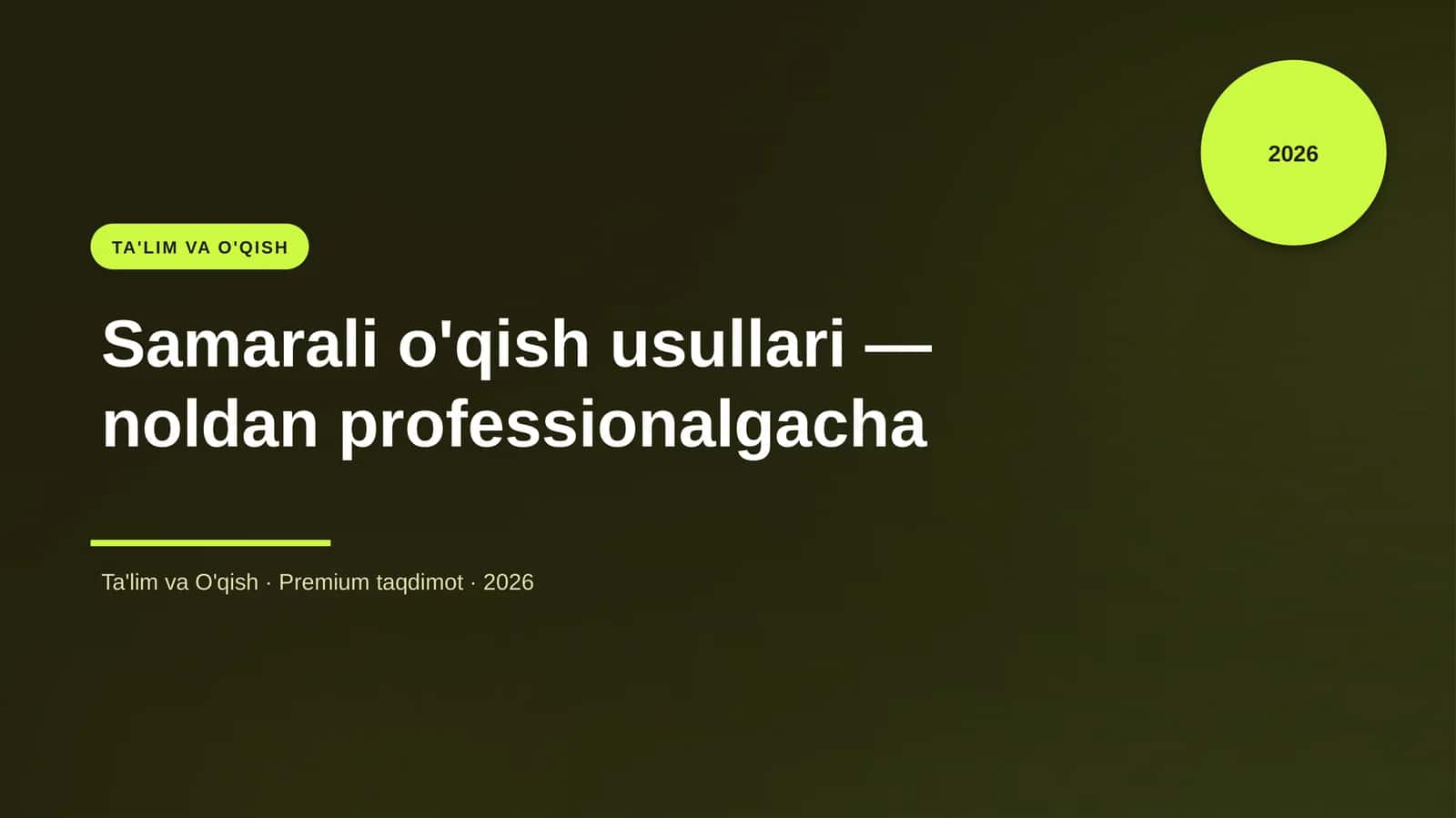 Samarali o'qish usullari — noldan professionalgacha 1