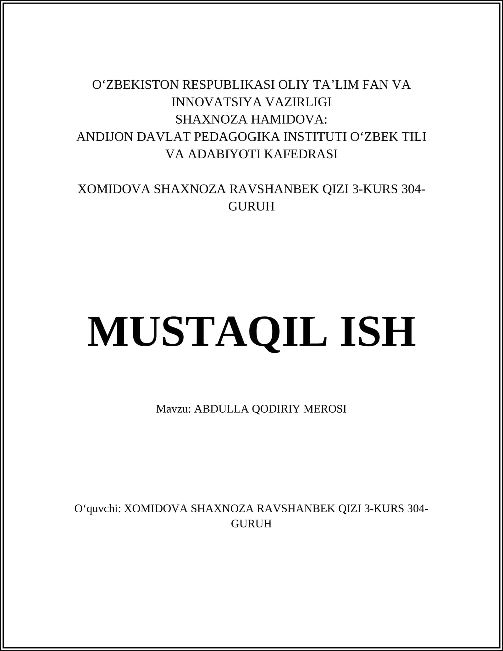 ABDULLA QODIRIY MEROSI 1