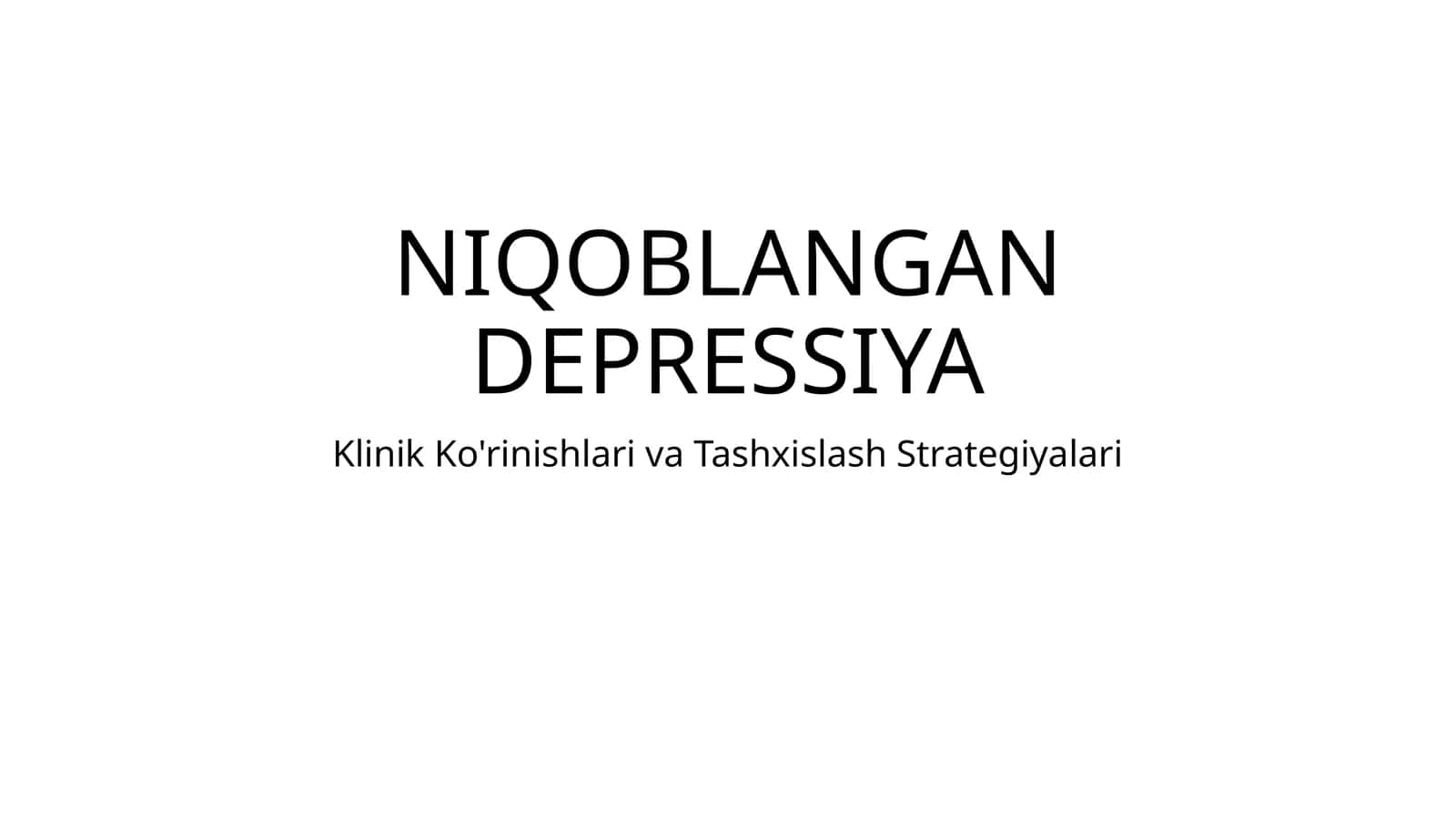 NIQOBLANGAN DEPRESSIYA 1