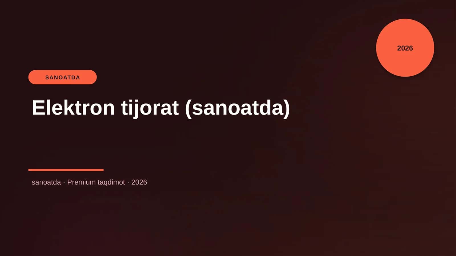 Elektron tijorat (sanoatda) 1