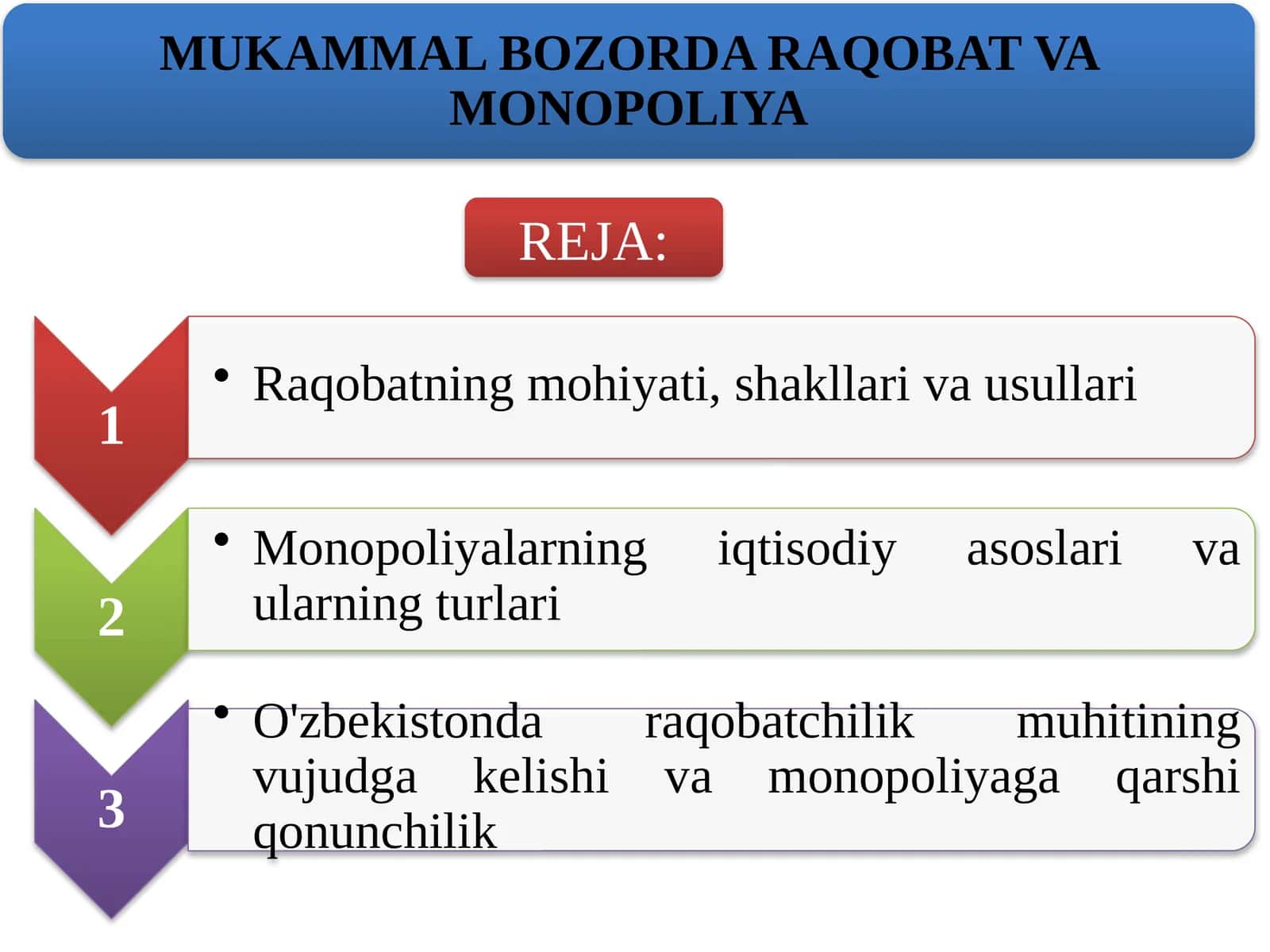 MUKAMMAL BOZORDA RAQOBAT VA MONOPOLIYA 1