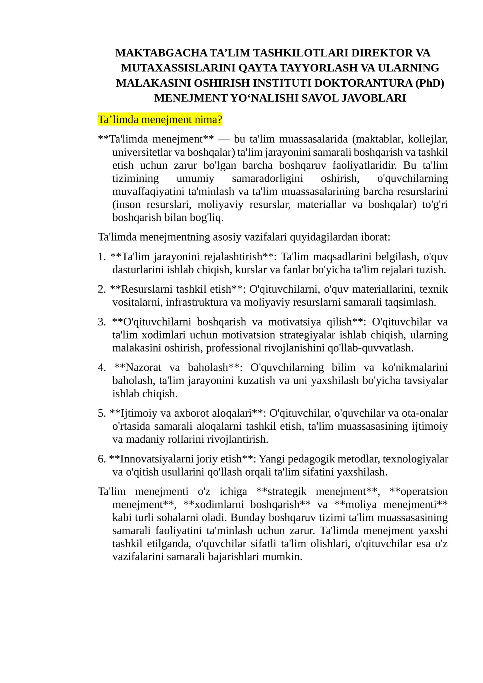 Ta’limda menejment 1