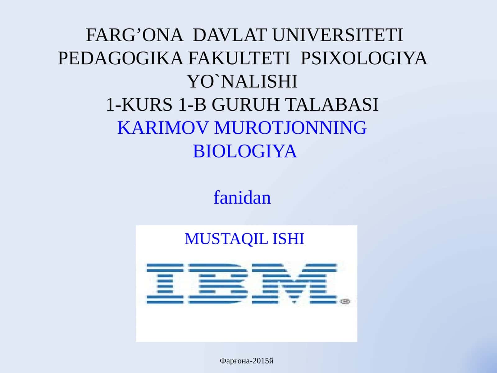 IBM kompaniyasi tarixi 1
