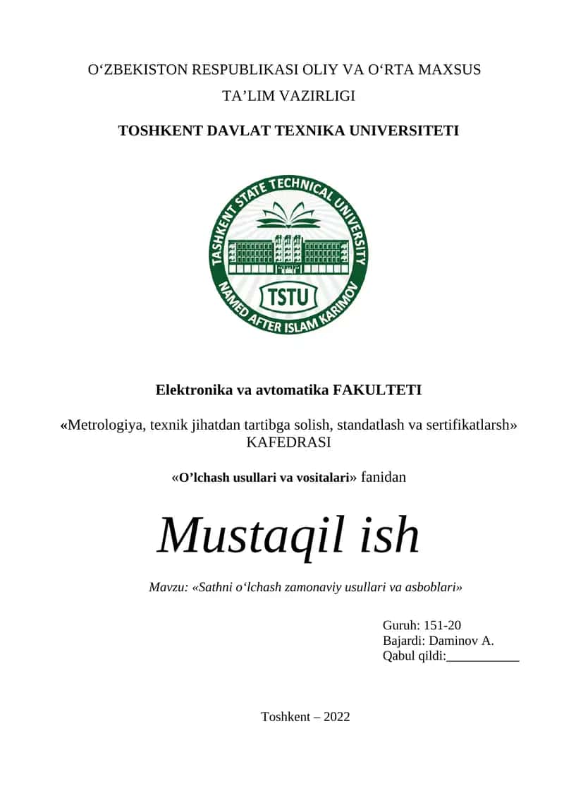 Sathni o‘lchash zamonaviy usullari va asboblari 1