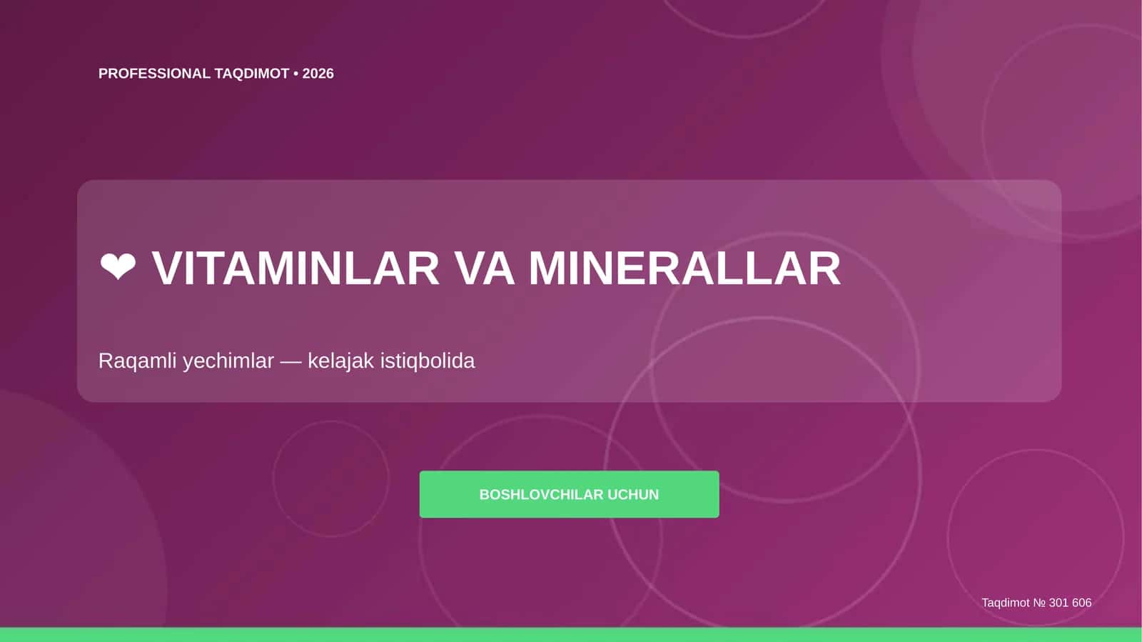 VITAMINLAR VA MINERALLAR 1