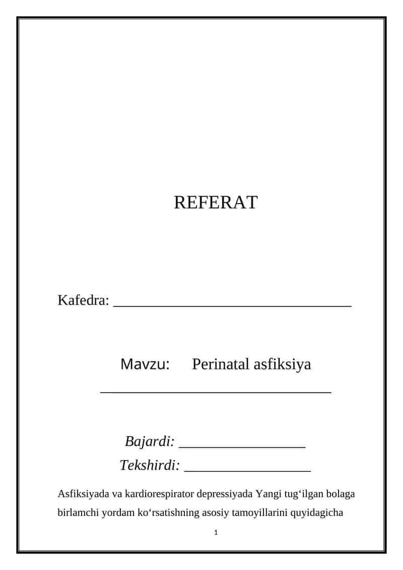 Perinatal asfiksiya 1