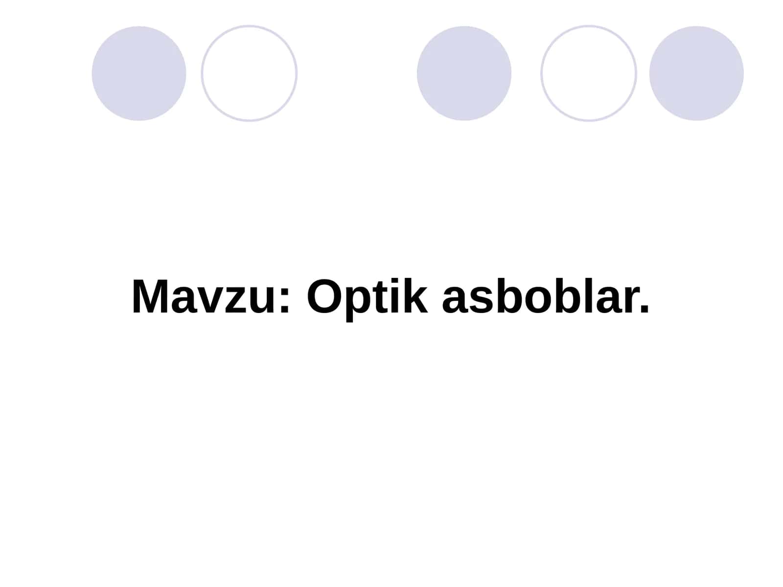 Optikasboblar 1
