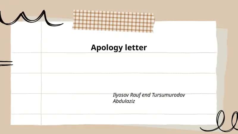 Apology letter 1