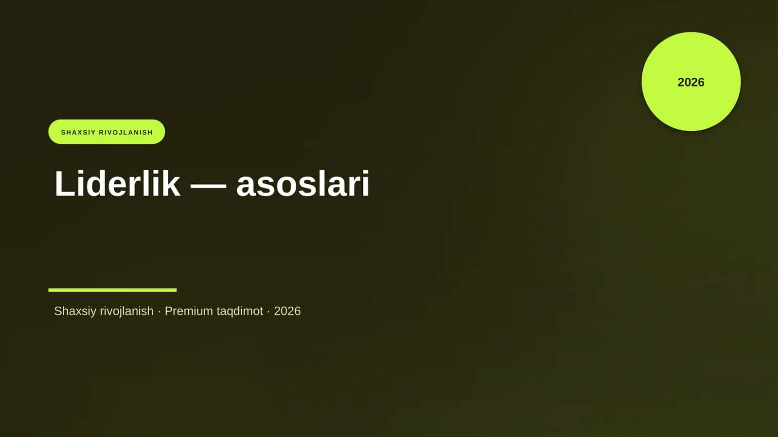 Liderlik — asoslari 1