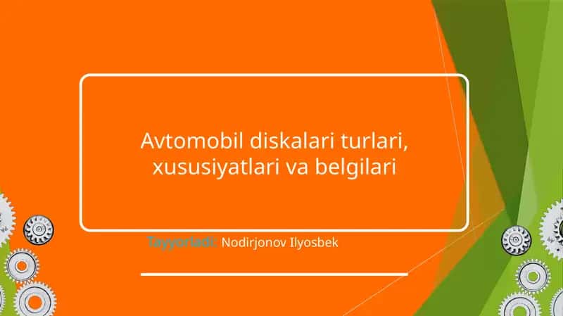 Avtomobil diskalari turlari, xususiyatlari va belgilari 1