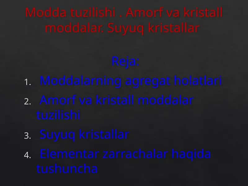 Modda tuzilishi 1