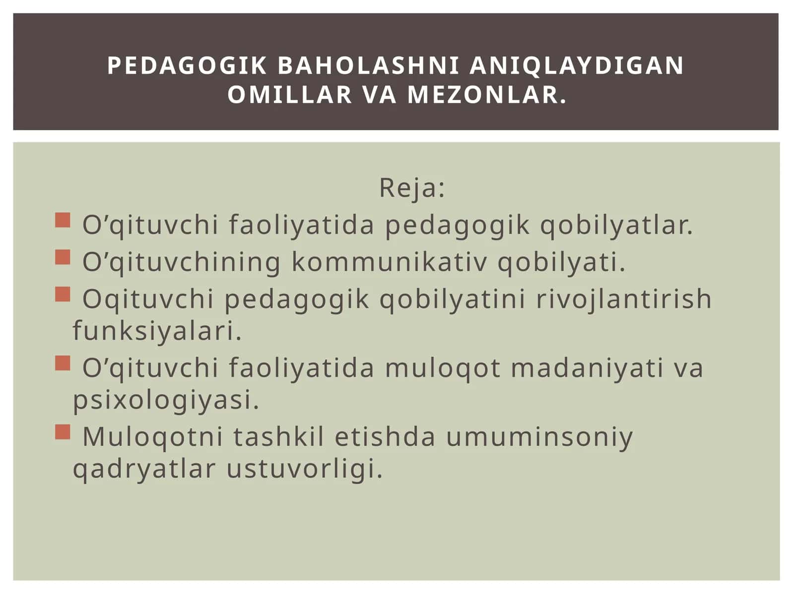 O’qituvchi faoliyatida pedagogik qobilyatlar 1