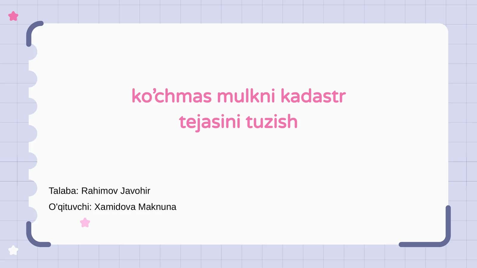 Kadastr Tekshiriya 1