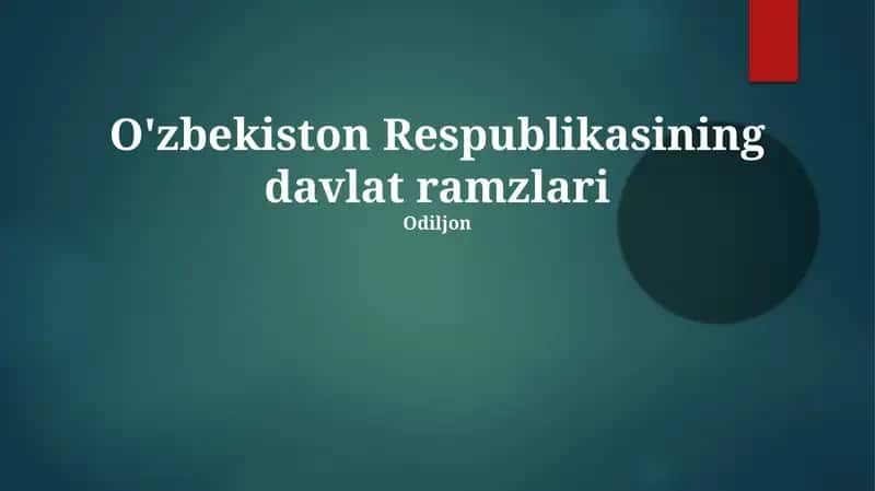 O'zbekiston Respublikasining davlat ramzlari 1