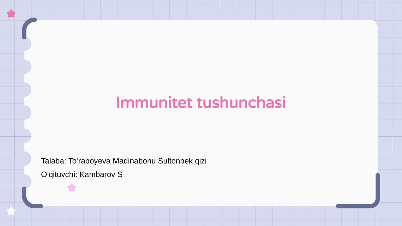 Immunitet tushunchasi 1