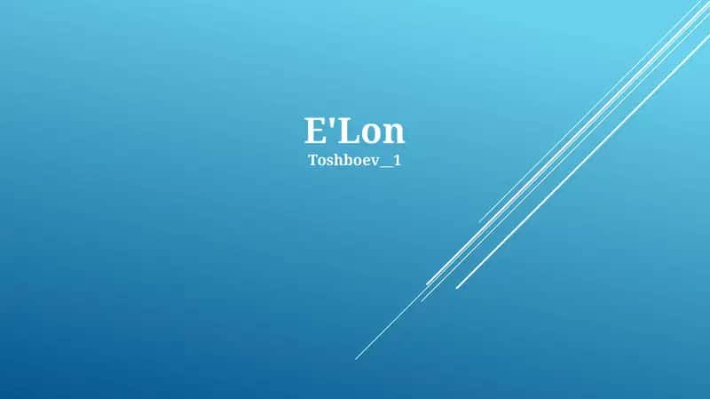 E'Lon 1