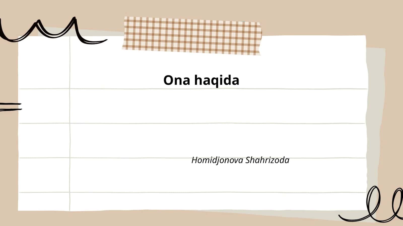 Ona haqida 1