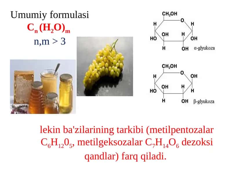 Uglevodlarning sinflanishi 1