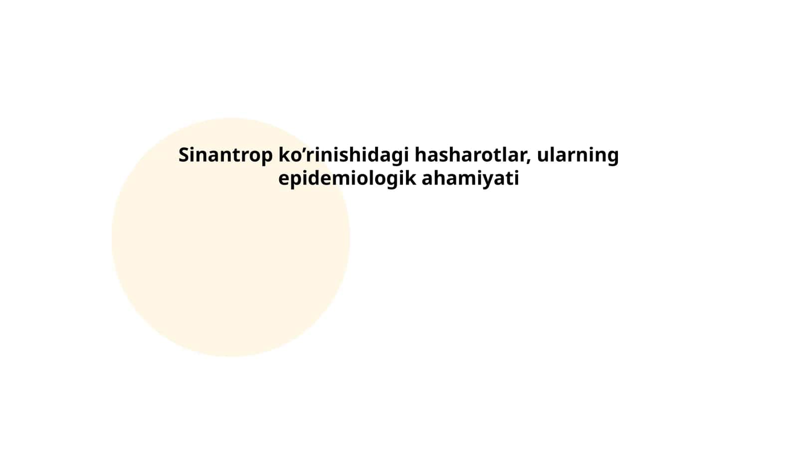 Sinantrop hasharotlar 1