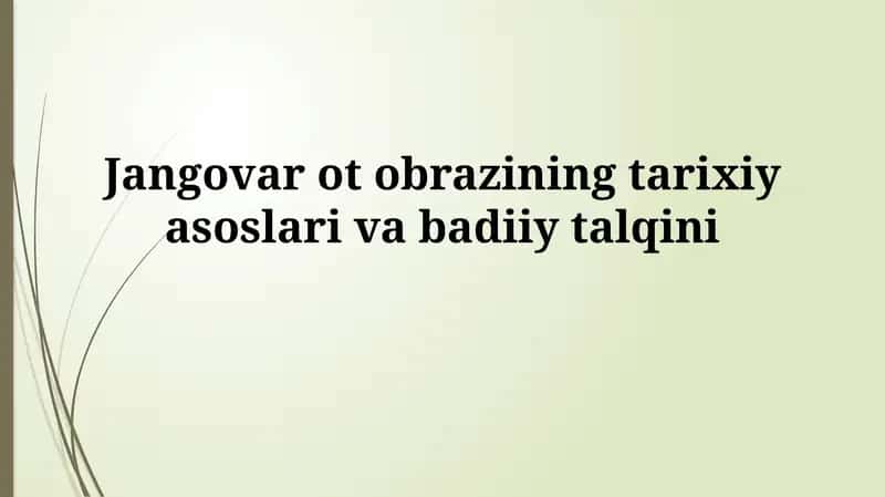 Urush otining tarixiy asoslari 1