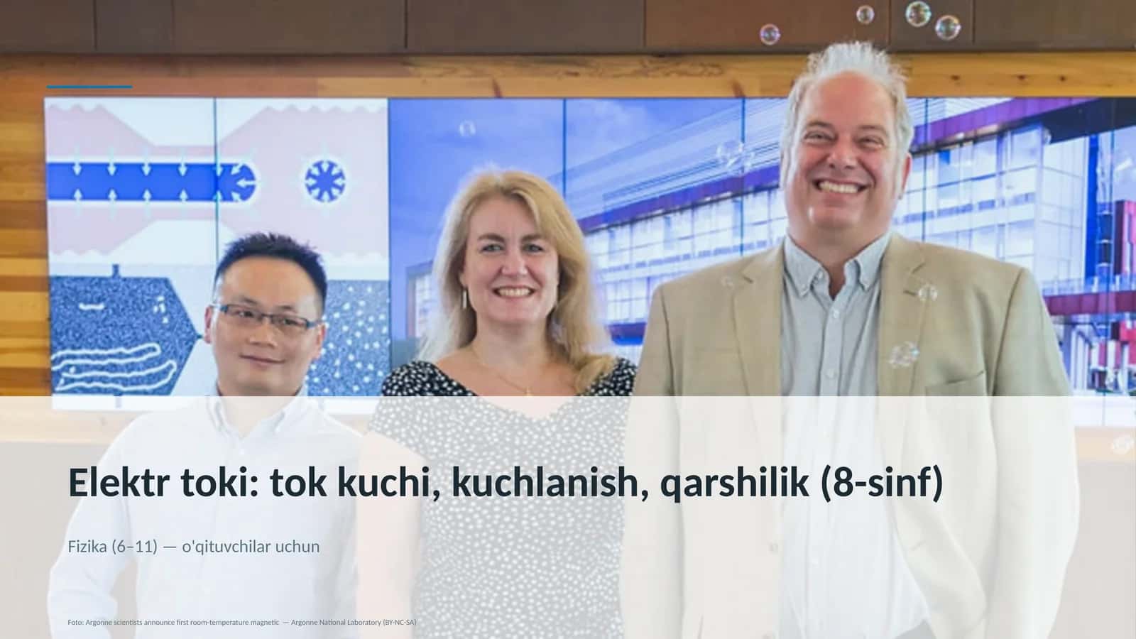 Elektr toki: tok kuchi, kuchlanish, qarshilik (8-sinf) 1