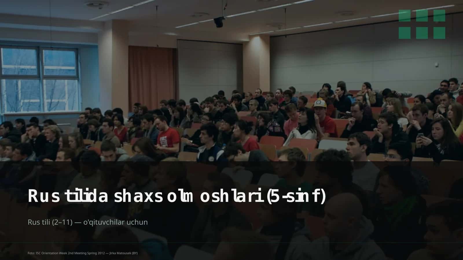 Rus tilida shaxs olmoshlari (5-sinf) 1