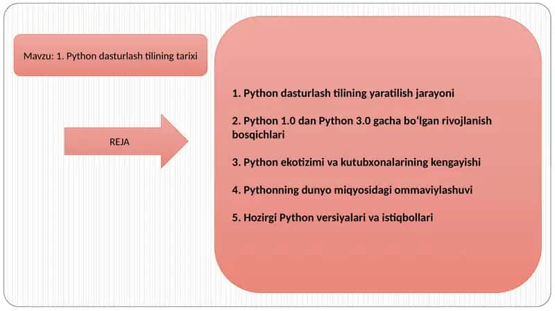 Python dasturlash tilining tarixi 1