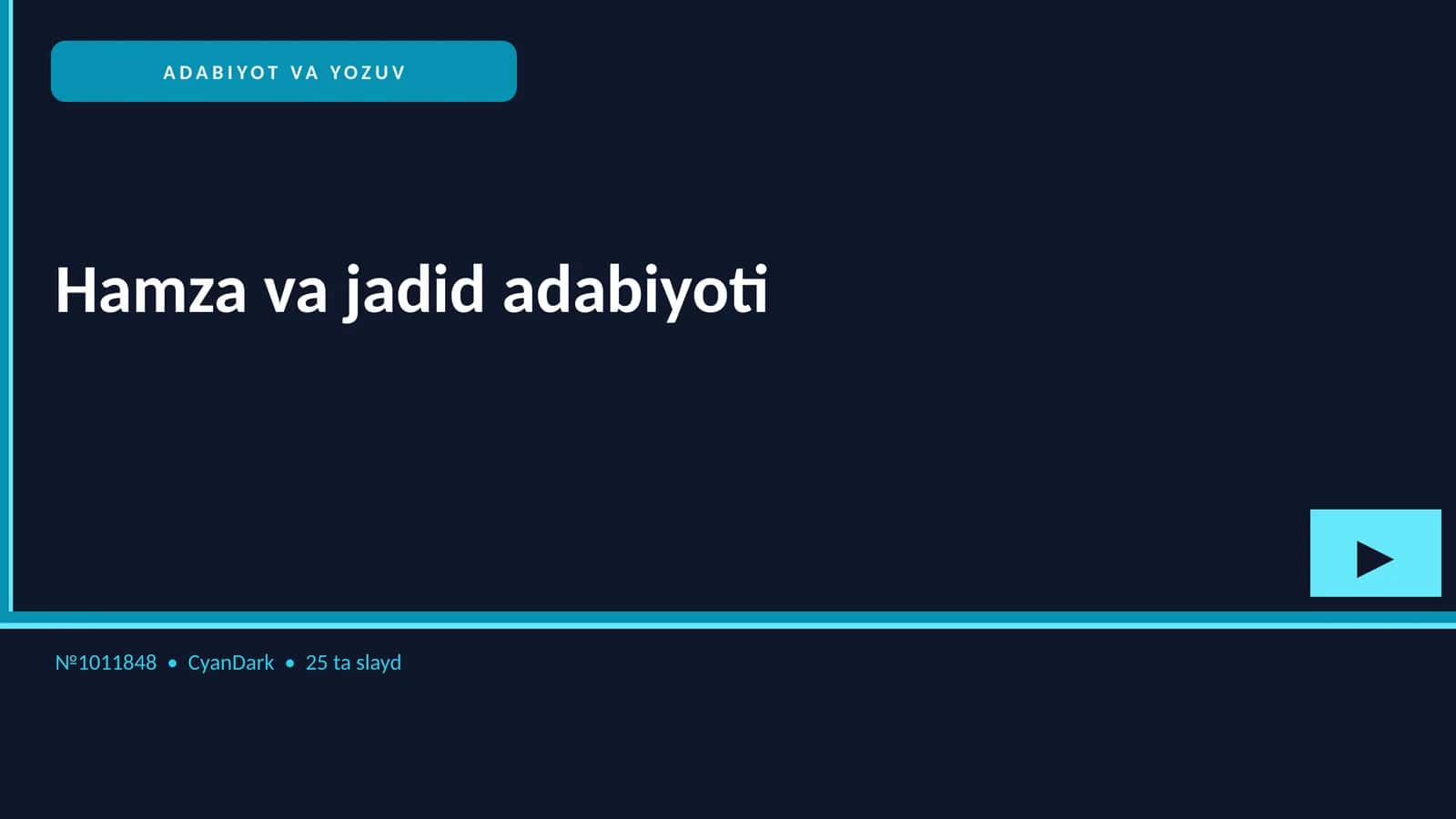 Hamza va jadid adabiyoti 1
