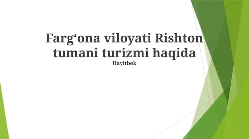 Rishton turizmi 1