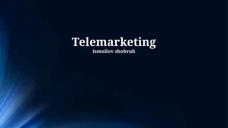 Telemarketing 1