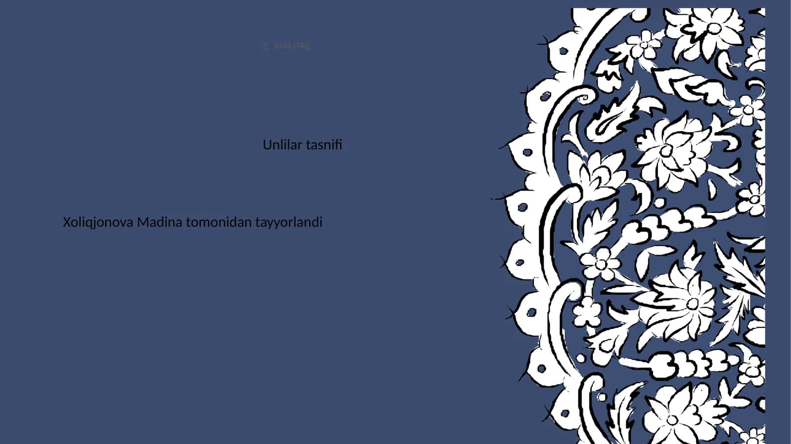 Unlilar tasnifi 1