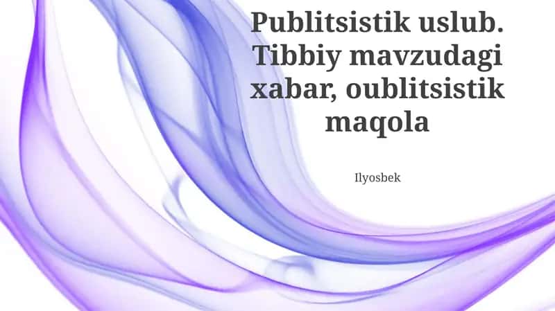 Publitsistik uslub 1