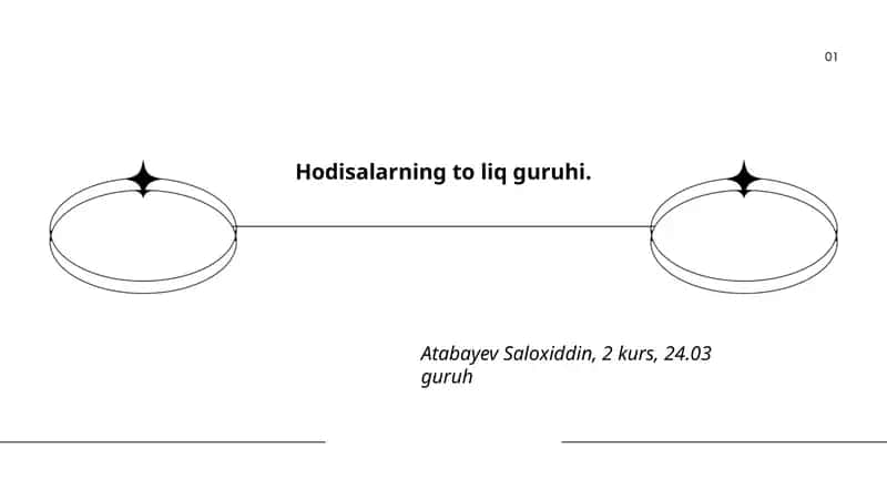 Hodisalarning to liq guruhi. 1