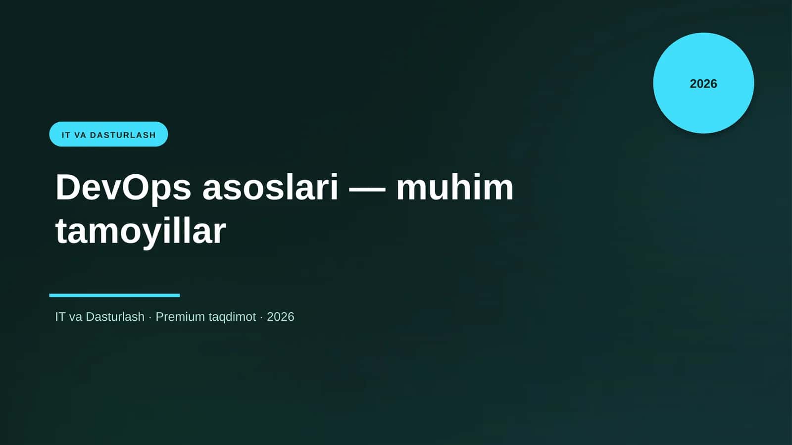 DevOps asoslari — muhim tamoyillar 1