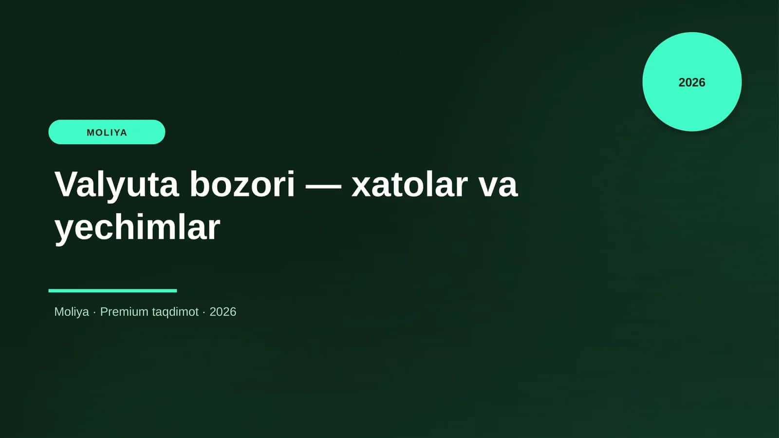 Valyuta bozori — xatolar va yechimlar 1