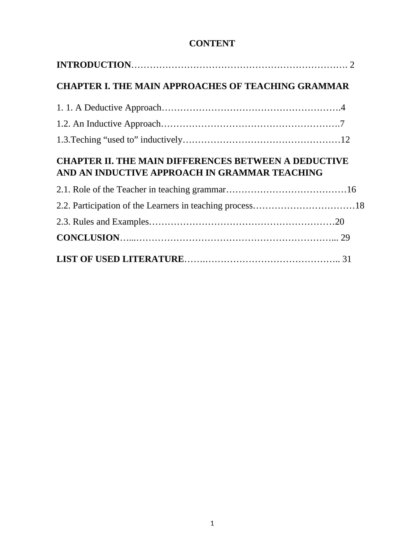 Teaching Grammar in Foreign Language Classes 1