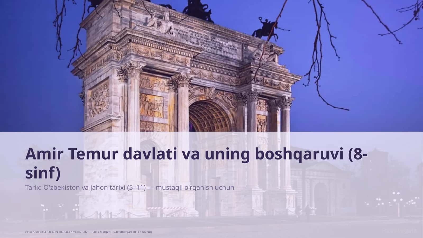Amir Temur davlati va uning boshqaruvi (8-sinf) 1