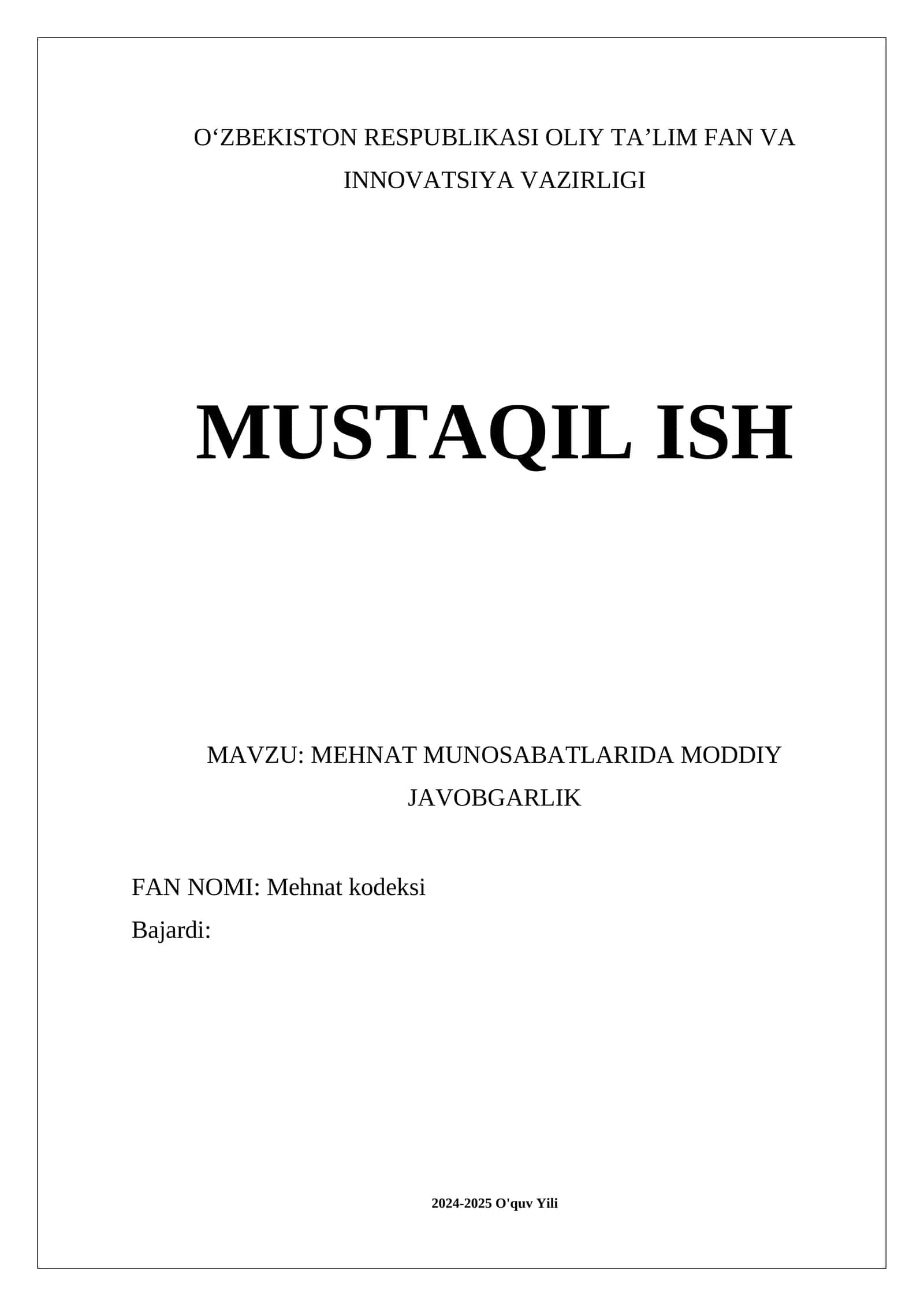 Mehnat kodeksi 1