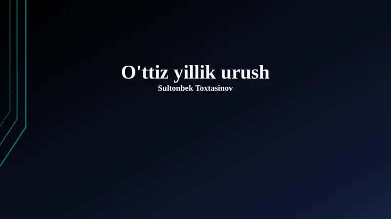 O'ttiz yillik urush 1