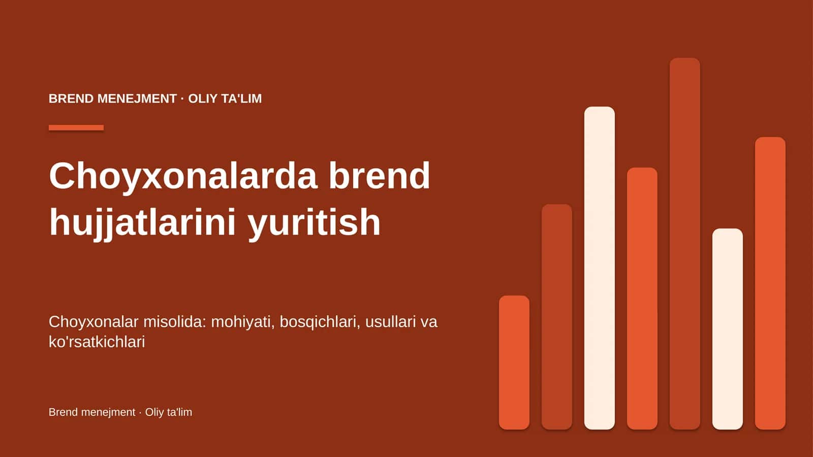 Choyxonalarda brend hujjatlarini yuritish 1