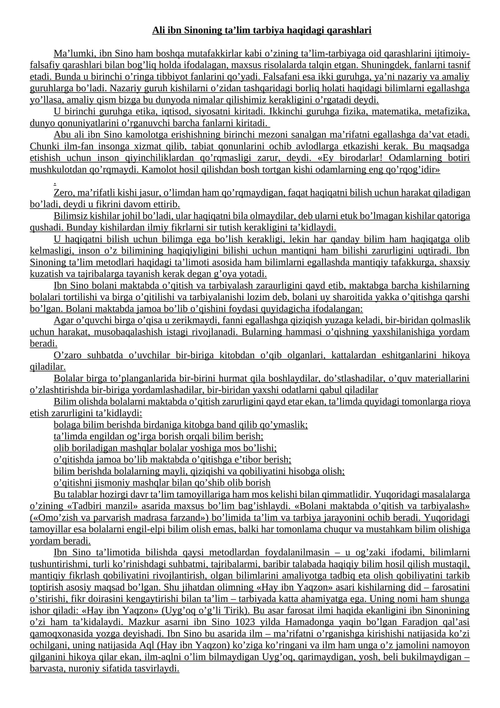 PEDAGOGIK QARASHLAR SHARQ MUTAFAKKIRLARI 1