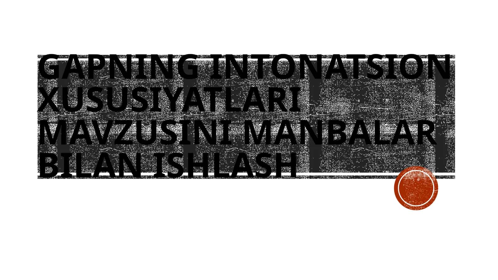 Gapning intonatsion xususiyatlari 1