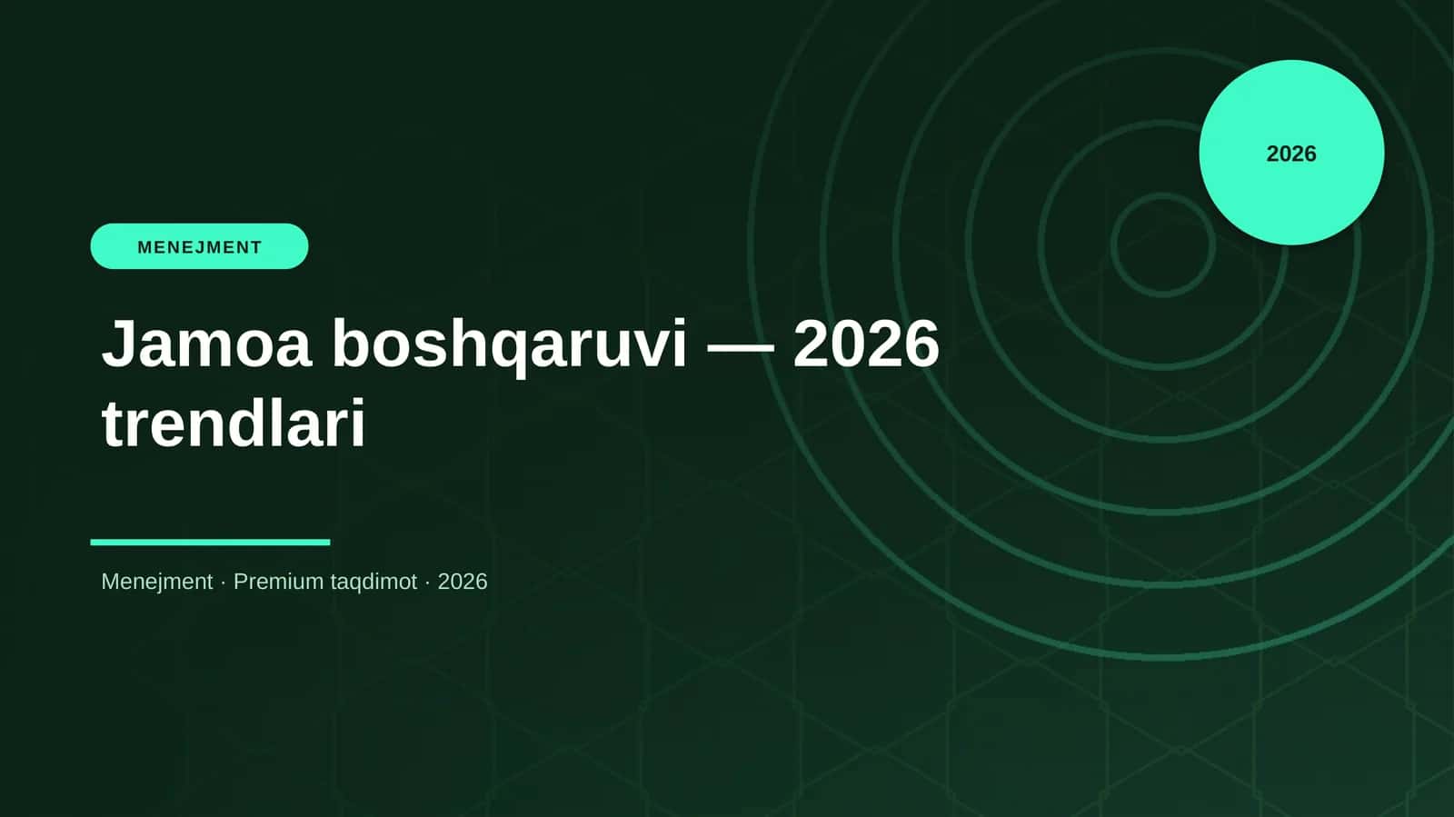 Jamoa boshqaruvi — 2026 trendlari 1