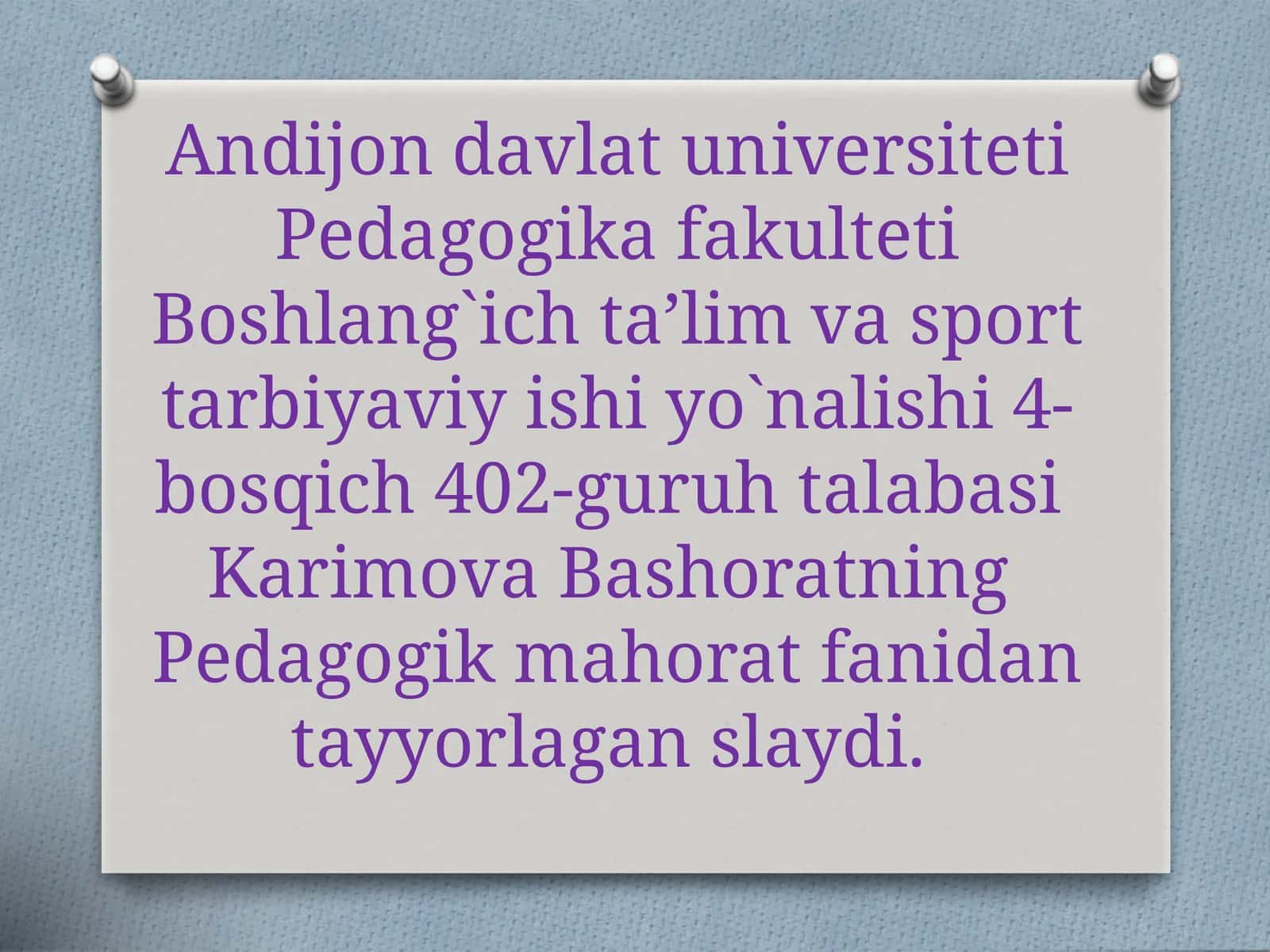 O`qituvchi faoliyati da pedagogik qobiliyat 1
