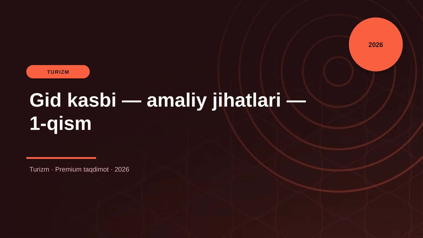 Gid kasbi — amaliy jihatlari — 1-qism 1