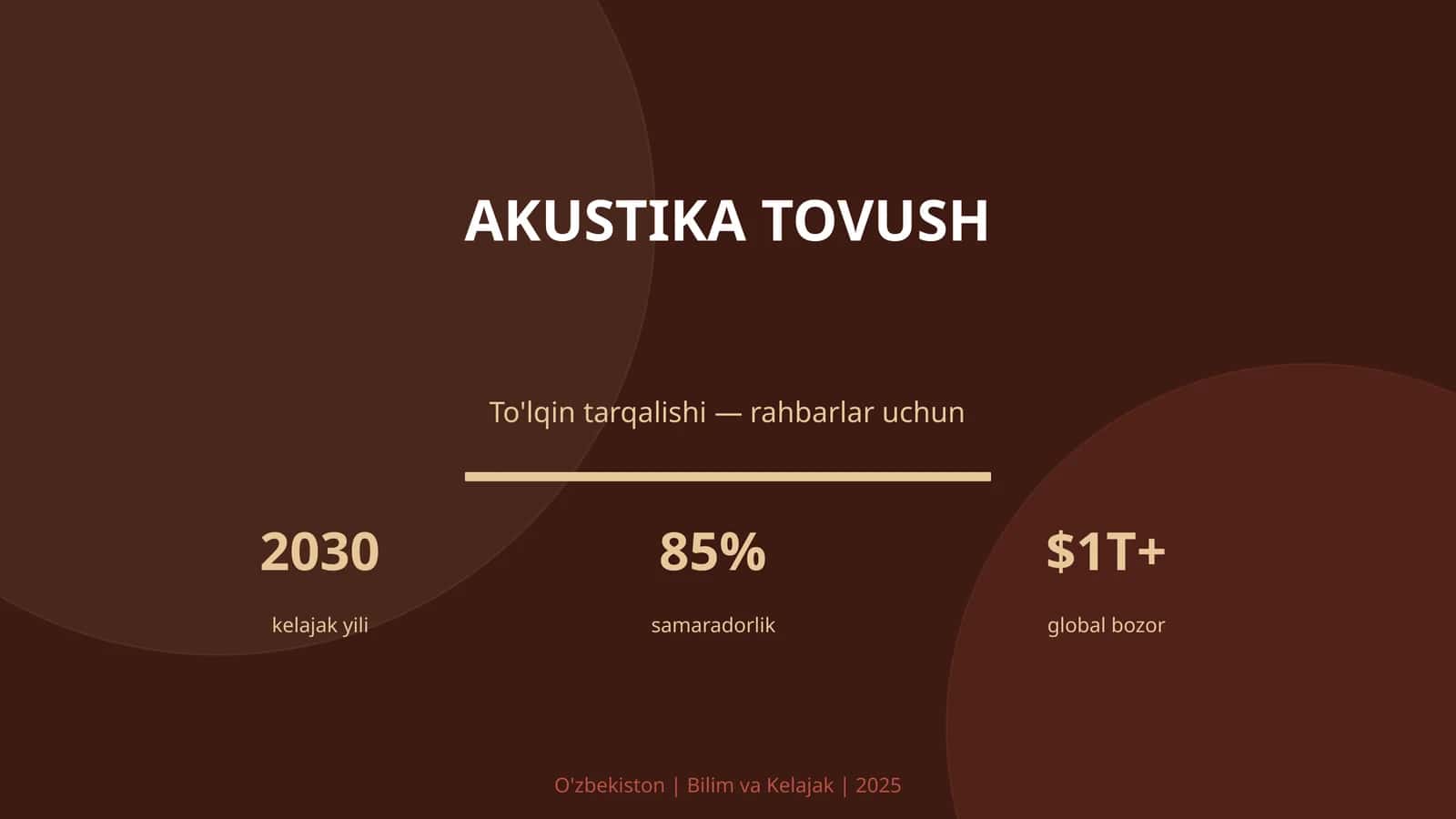 AKUSTIKA TOVUSH 1