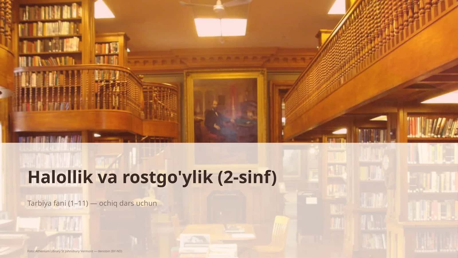 Halollik va rostgo'ylik (2-sinf) 1