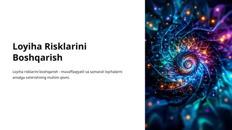 Loyiha Risklarini Boshqarish 1